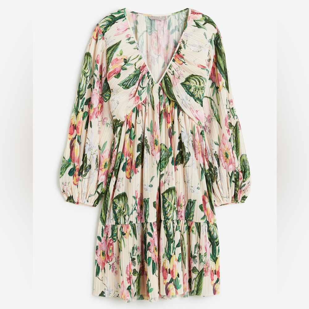 H&M pleated dress